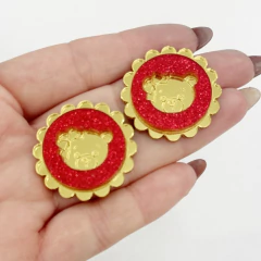 aplique ursinha acrilico