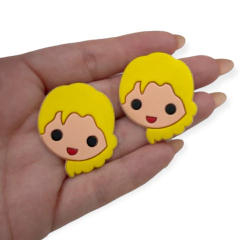 Aplique Princesa Elsa rosto emborrachado (2 unds) na internet