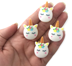 APLIQUE DE UNICÓRNIO BISCUIT GRANDE (4 UND)