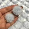 Pompom Achatado Azul Bebê 2,5cm (par)