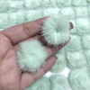 Pompom Achatado Verde Bebê 2,5cm (par)