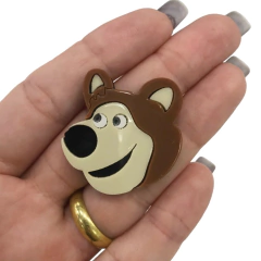 Aplique Urso Masha Rosto Acrilico (1und)