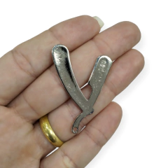 Pingente de Navalha Grande Niquel (1und) 7564