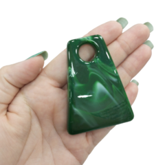 Pingente de Resina Verde Mesclado (1und)