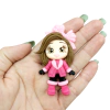 Aplique De Biscuit Menina Rosa Inverno (1 und)