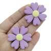Aplique Flor Lilas emborrachado (2 unds)