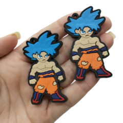 Pingente Emborrachado Dragon Baal Z Azul (par)