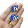 Aplique Emborrachado Pequeno Sonic (par)