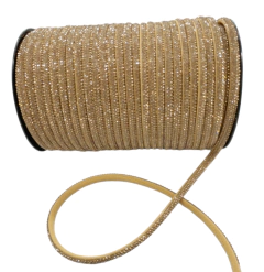 Strass Meia Cana Caramelo 6 mm (1 metro) - comprar online