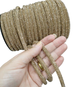 Strass Meia Cana Caramelo 6 mm (1 metro) na internet