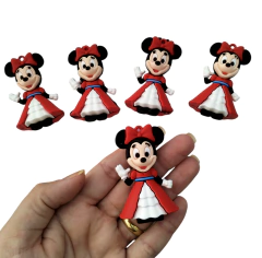 Pingente Minnie Vestido Vermelho Emborrachado (1 und)