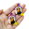 Aplique Emborrachado Bruxinha Roxo (2 unds)