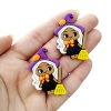 Aplique Emborrachado Bruxinha Roxo (2 unds)