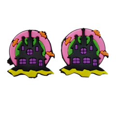 Aplique Emborrachado Halloween Rosa com Verde (2 unds) - comprar online