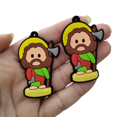 Pingente Emborrachado São Judas Tadeu (par)