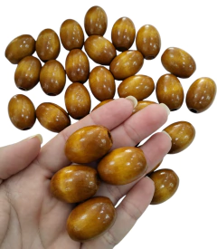 Azeitona Passante de Madeira Marrom Claro 27x20mm (4unds) na internet