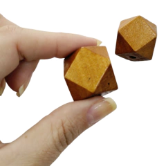 Conta de Madeira Sextavado Marrom Claro 25mm (2unds) na internet