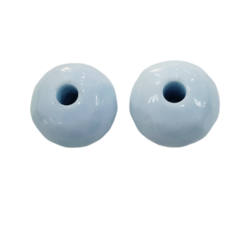 Bola de Resina Facetada Azul Bebe 18x22 ( par) - comprar online