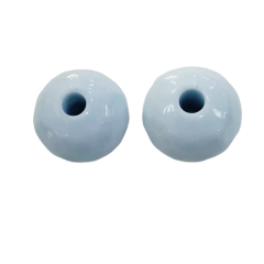 Bola de Resina Facetada Azul Bebe 18x22 ( par) - comprar online