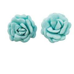 Aplique Flor de Cetim Verde Claro (par) - comprar online