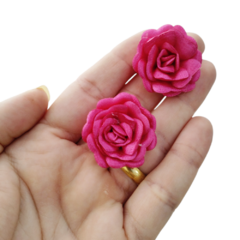 Aplique Flor de Cetim Pink (par)
