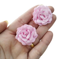 Aplique Flor de Cetim Rosa Bebe (par)