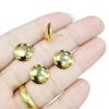 Base de brinco redondo dourado 210 (4 und)