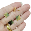 Base de Brinco Quadrado Reto Dourado 679 (4 und)