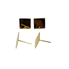 Base de Brinco Quadrado Reto Dourado 679 (4 und) - comprar online
