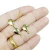 Base de Brinco Dourado Gota com saída 809 (4 und)