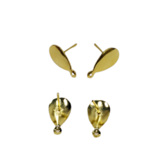 Base de Brinco Dourado Gota com saída 809 (4 und) - comprar online