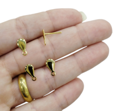 Base de Brinco Dourado Gotinha com saída 849 (4 und)