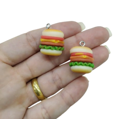 Pingente Divertido Hambúrguer (2unds)