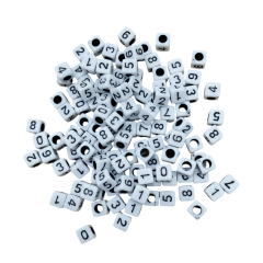 Dado de numero Branco com Preto 6mm (20 gramas) na internet