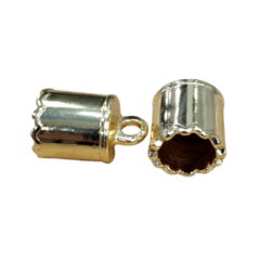 Terminal redondo dourado Trabalhado 12 mm ( 2 und) na internet