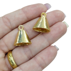 Terminal Achatado dourado 14mm ( 2 und)