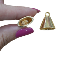 Terminal Achatado dourado 14mm ( 2 und) - comprar online