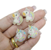 Aplique de Resina Pequeno Unicornio (4 und)
