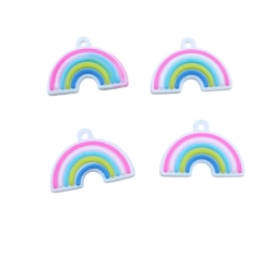 Pingente Emborrachado Mini Arco Iris (4unds) - comprar online
