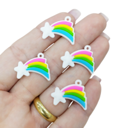 Pingente Emborrachado Mini Estrela (4unds)