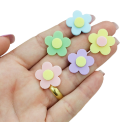 Aplique Acrilico Flores Candy color (10unds) - comprar online