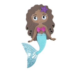 Aplique A Pequena Sereia Ariel Acrilico 7,5cm (und) - comprar online