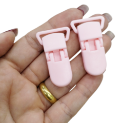 Prendedor de Chupeta Rosa Bebe (2unds)