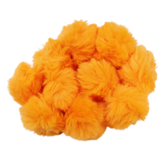 Pompom de Pelúcia 7cm Laranja Neon (und)