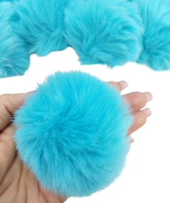 Pompom de Pelúcia 7cm Azul Turquesa (und) - comprar online