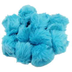 Pompom de Pelúcia 7cm Azul Turquesa (und)