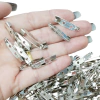 Base Alfinete Para Broche em Metal Niquel 25 mm (10unds)
