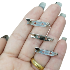 Base Alfinete Para Broche em Metal Niquel 25 mm (10unds) - comprar online