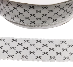 Fita Dupla Face Branco com Laçinhos 38mm (1metro)