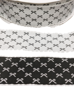 Fita Dupla Face Branco com Laçinhos 38mm (1metro) - comprar online